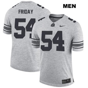 Men's NCAA Ohio State Buckeyes Tyler Friday #54 College Stitched Authentic Nike Gray Football Jersey LL20M57RR